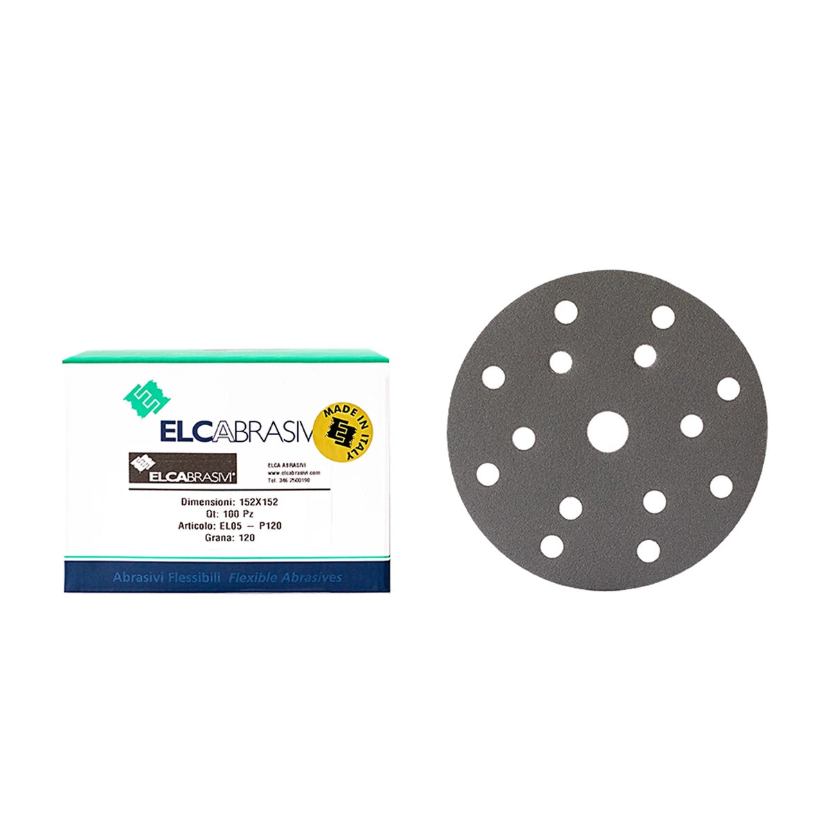 Disc Abraziv EL05 Gri 15H 150mm 100buc/cut P120