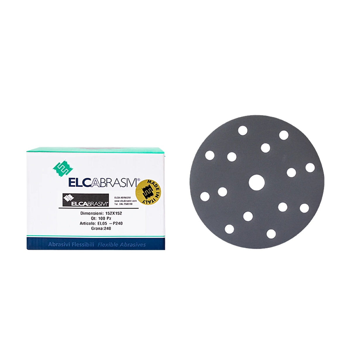 Disc Abraziv EL05 Gri 15H 150mm 100buc/cut P240