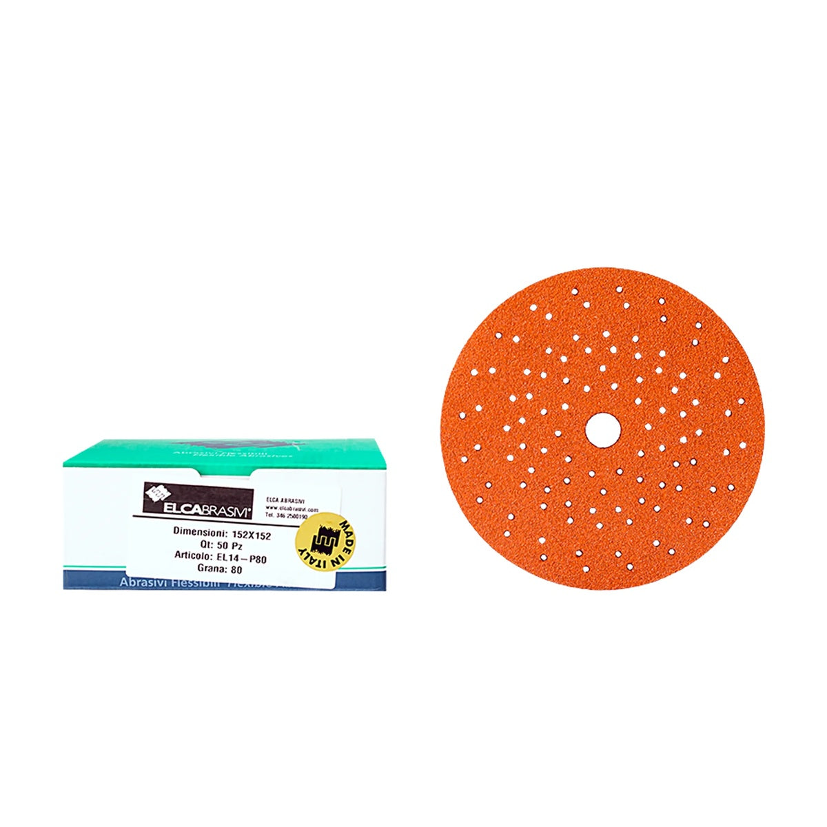 Disc Abraziv EL14 Orange 15H 150mm 50buc/cut P80