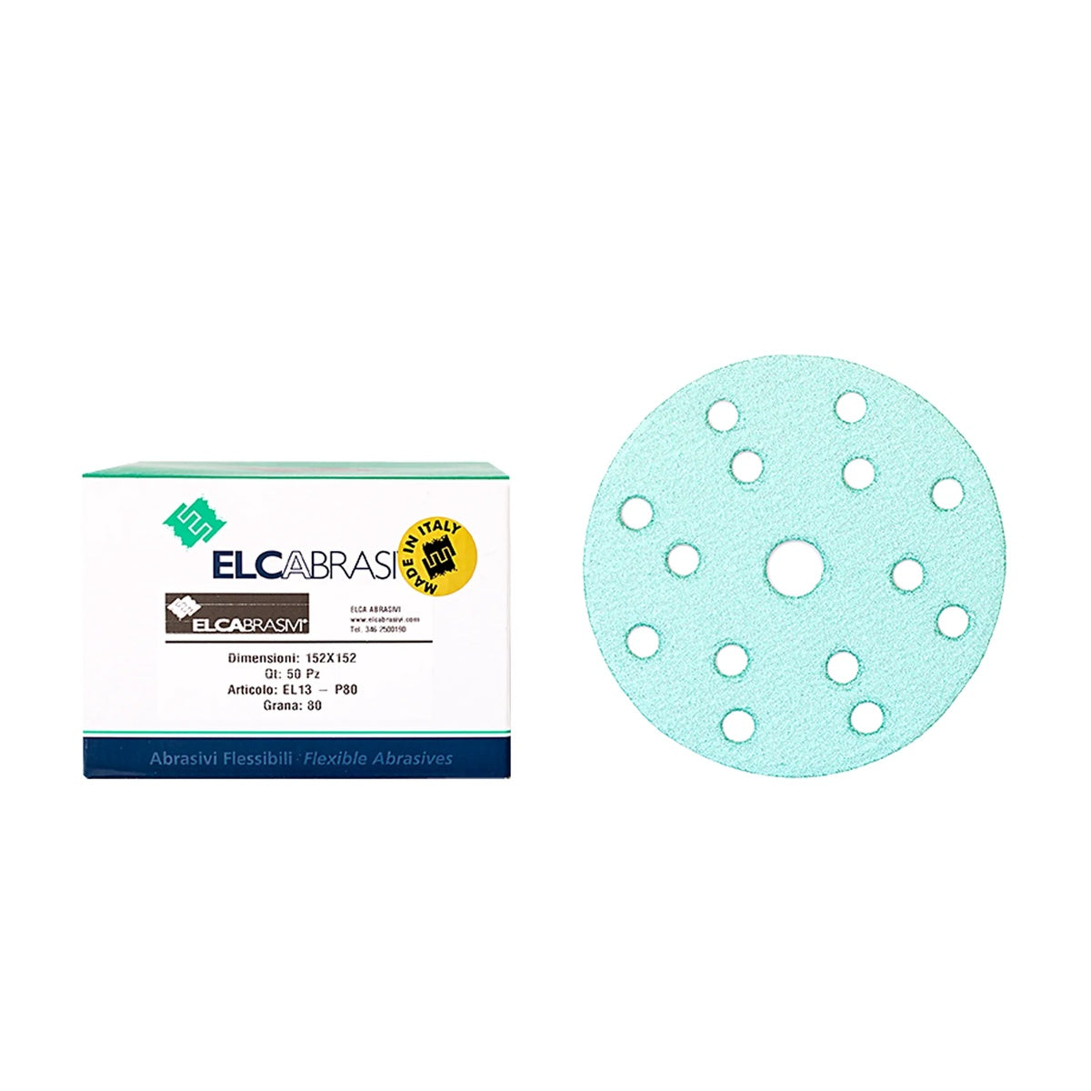 Disc Abraziv EL13 Verde 15H 150mm 50buc/cut P80