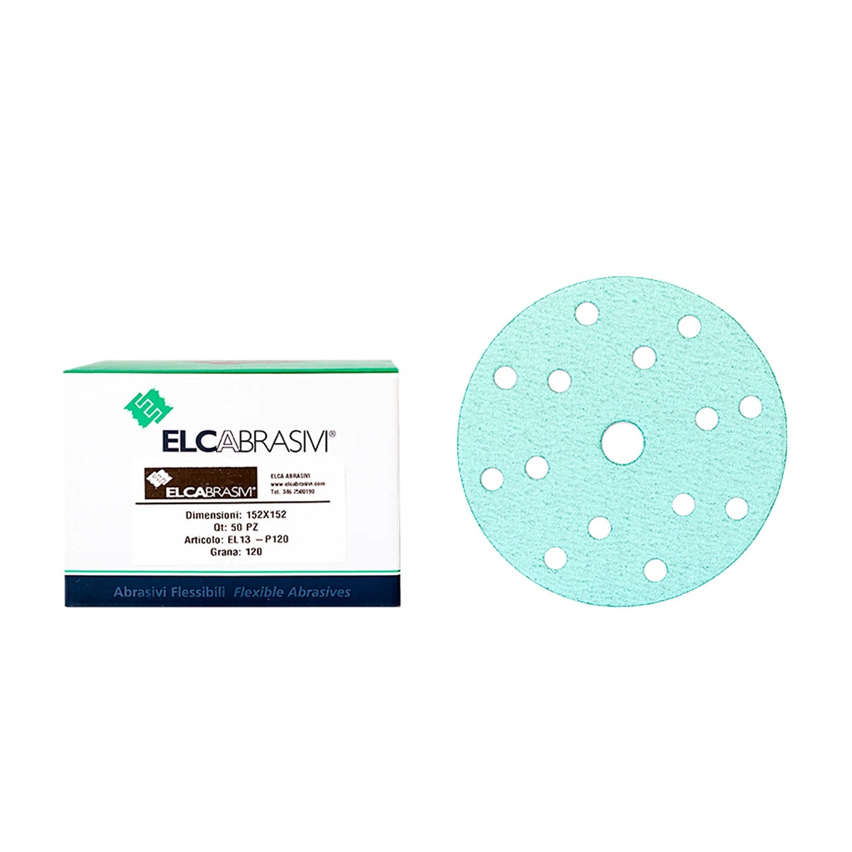 Disc Abraziv EL13 Verde 15H 150mm 100buc/cut P120