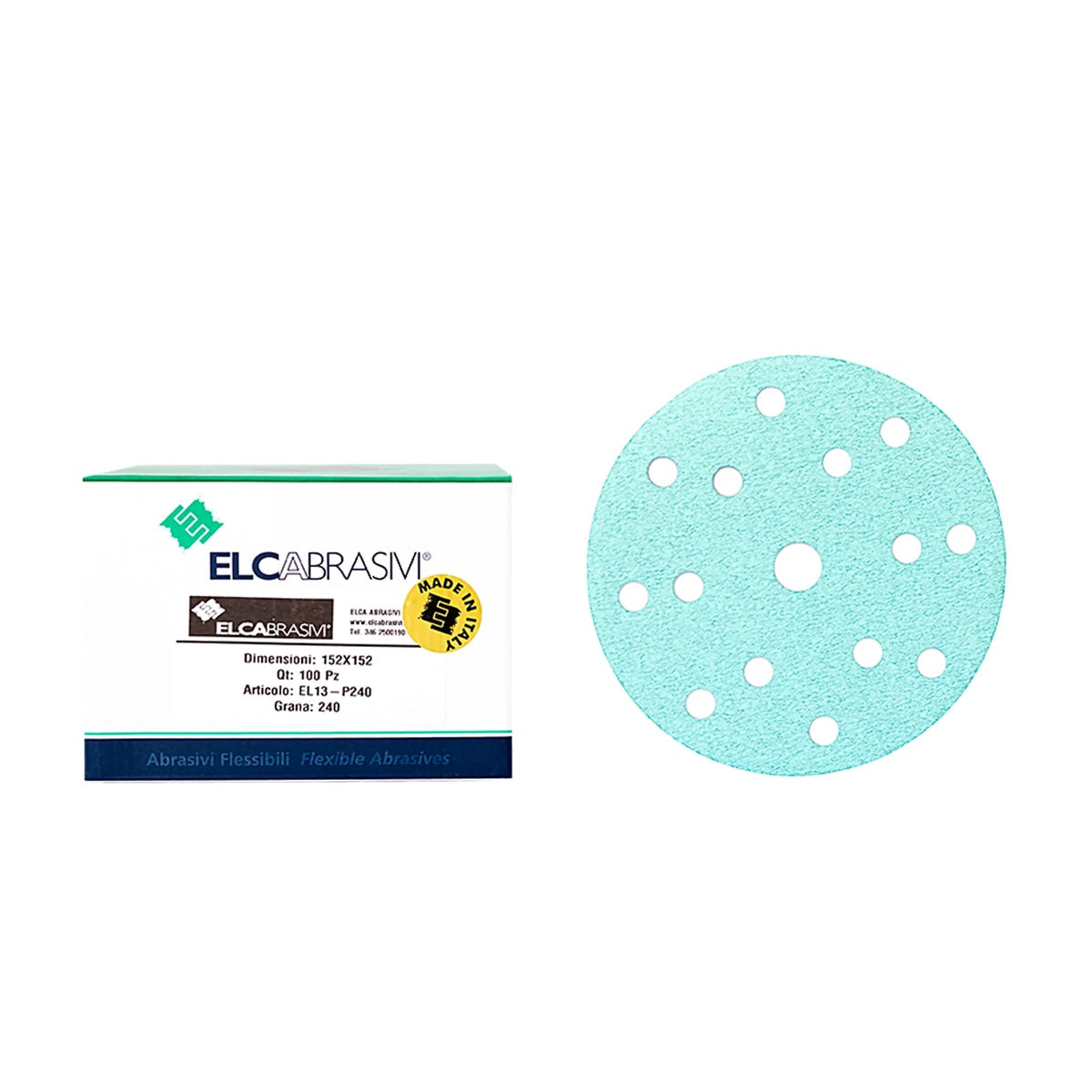 Disc Abraziv EL13 Verde 15H 150mm 100buc/cut P240