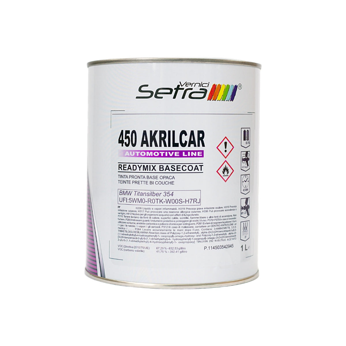 Vopsea Ready Mix BMW 354 Titan Silver 1K 1L