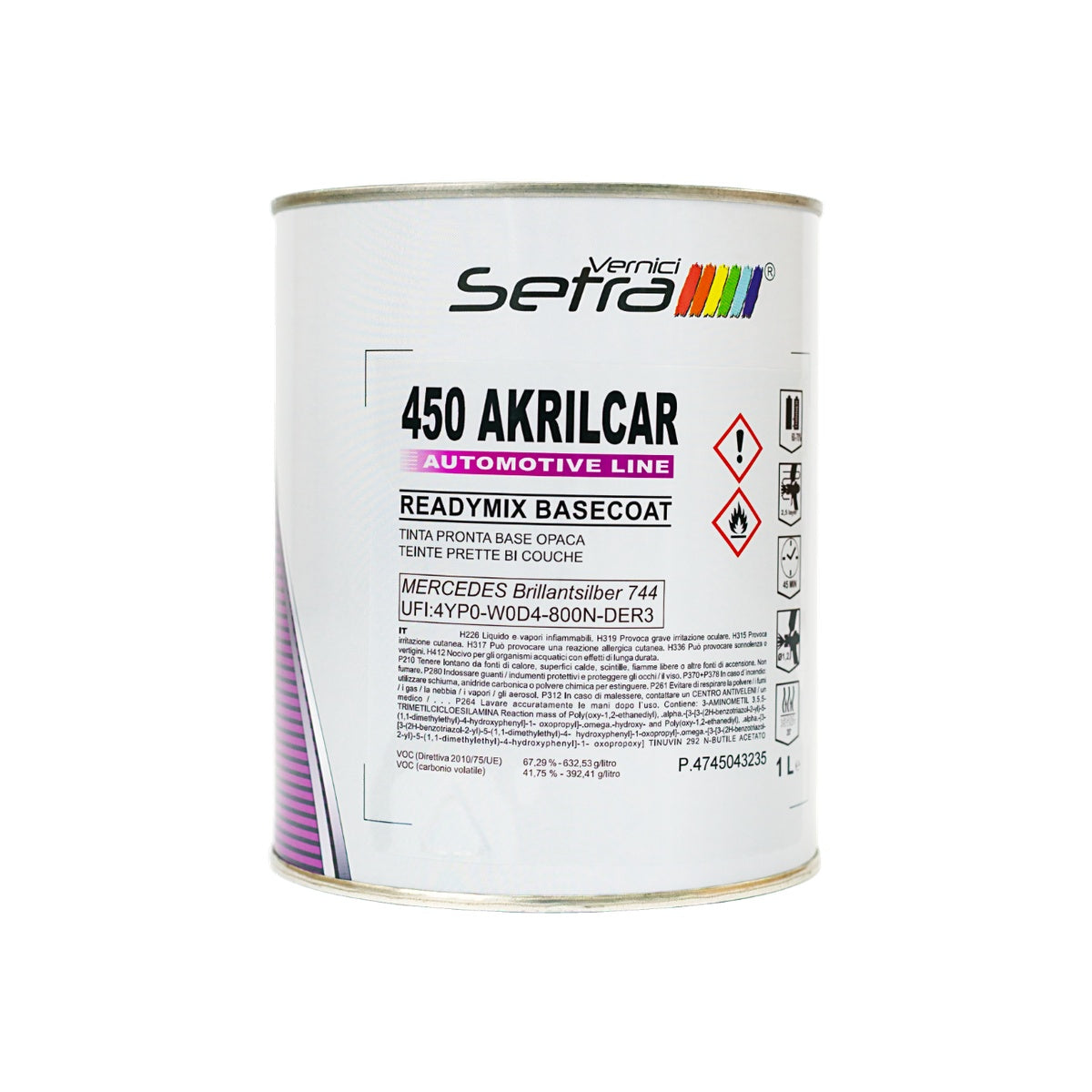 Vopsea Ready Mix Mercedes 477 Briliant Silver 1K 1L