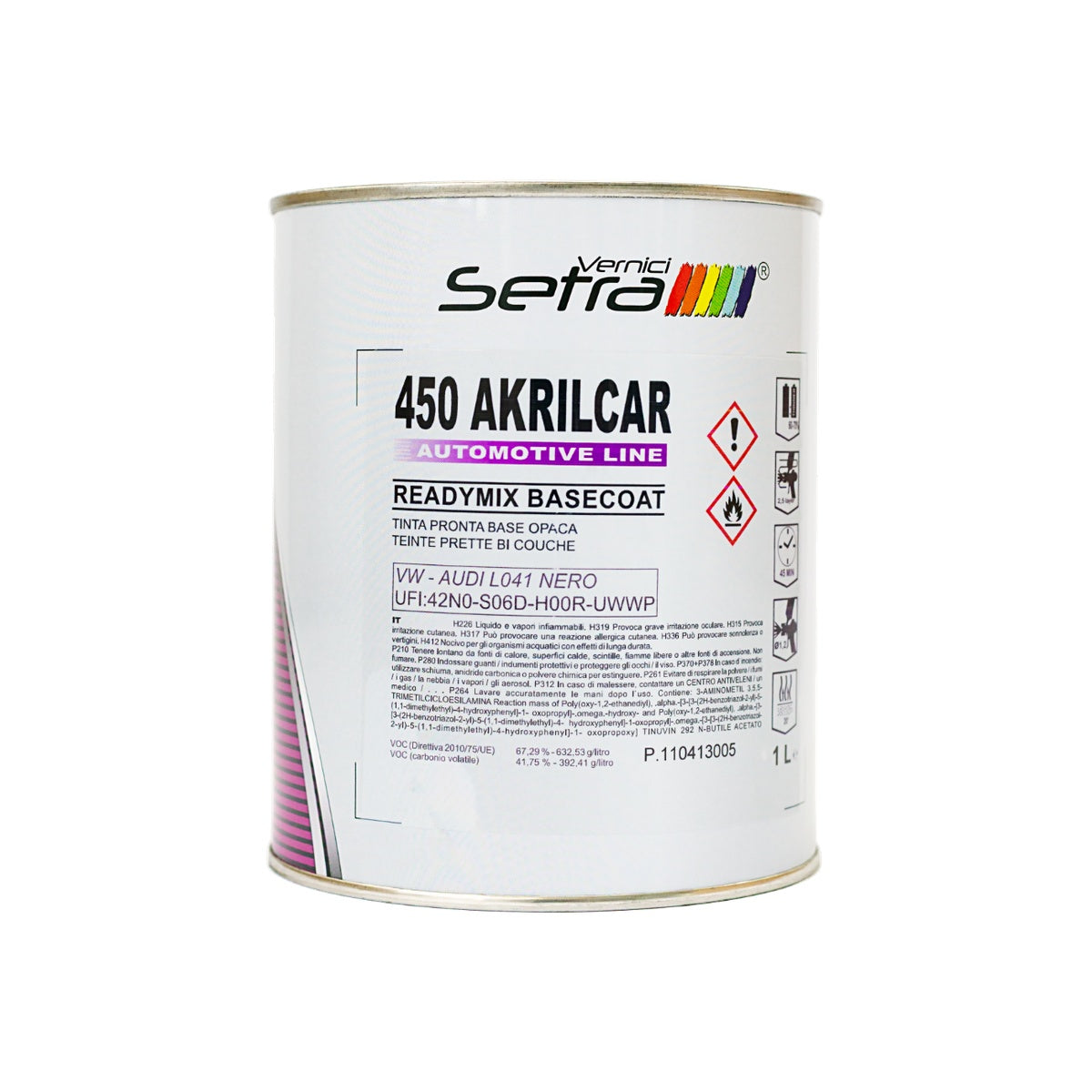 Vopsea Ready Mix VW Audi L041 Ebony Black 1K 1L