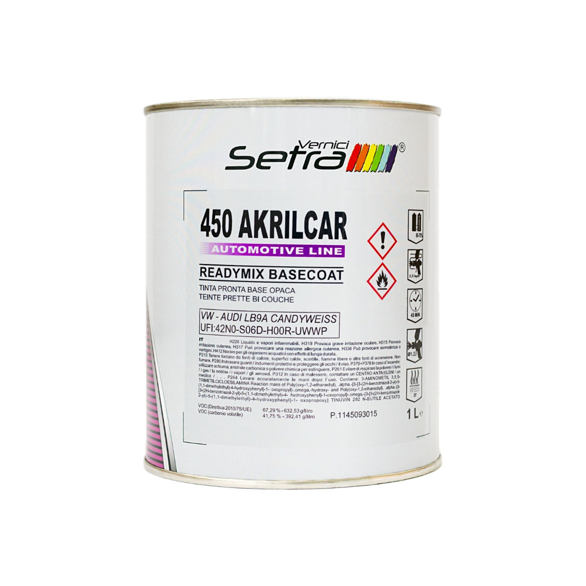 Vopsea Ready Mix VW Audi LB9A Candy White 1K 1L