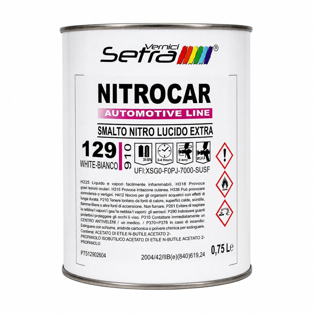 Vopsea Nitro Alb Lucios RAL 9010 0.75L - 129