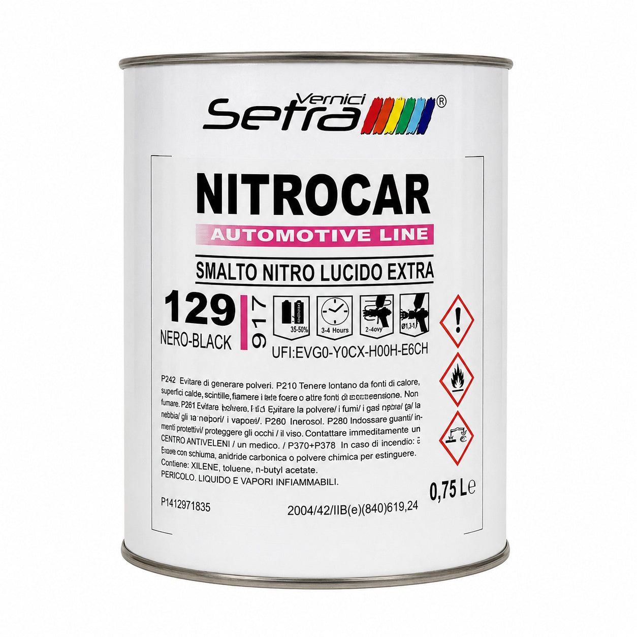 Vopsea Nitro Negru Lucios RAL 9017 0.75L - 129