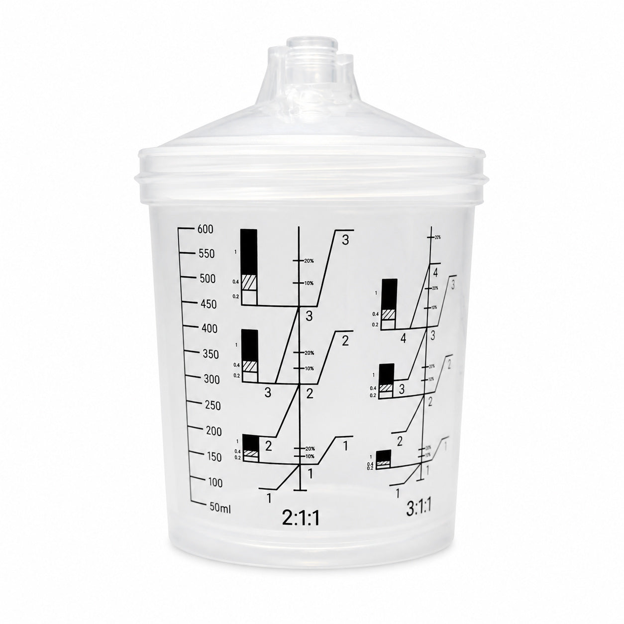 Sistem pahare aplicat vopsea SPS 650ml 125microni 50buc/set