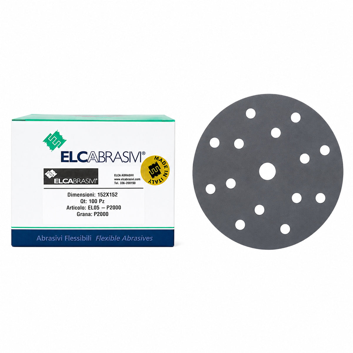 Disc Abraziv EL05 Gri 15H 150mm 100buc P2000