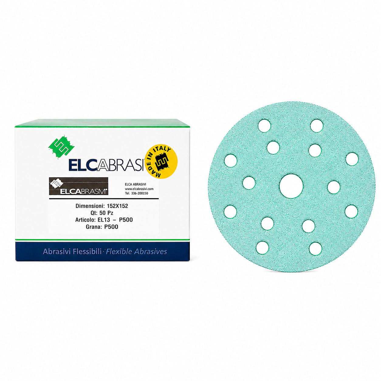 Disc Abraziv EL13 Verde 15H 150mm 100buc P500