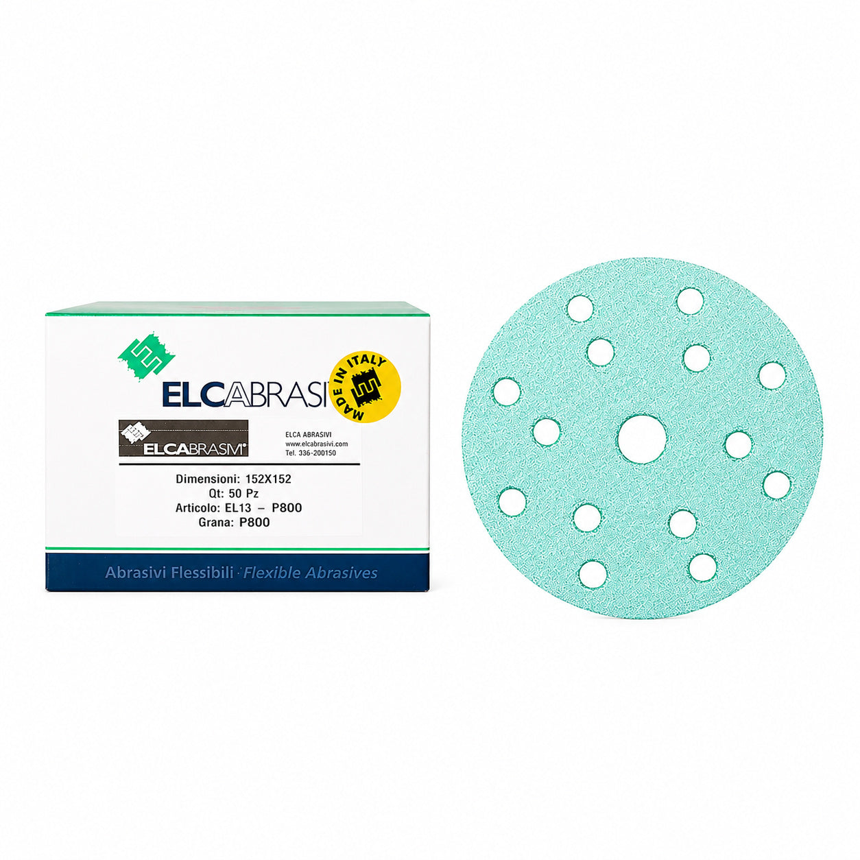 Disc Abraziv EL13 Verde 15H 150mm 100buc P800