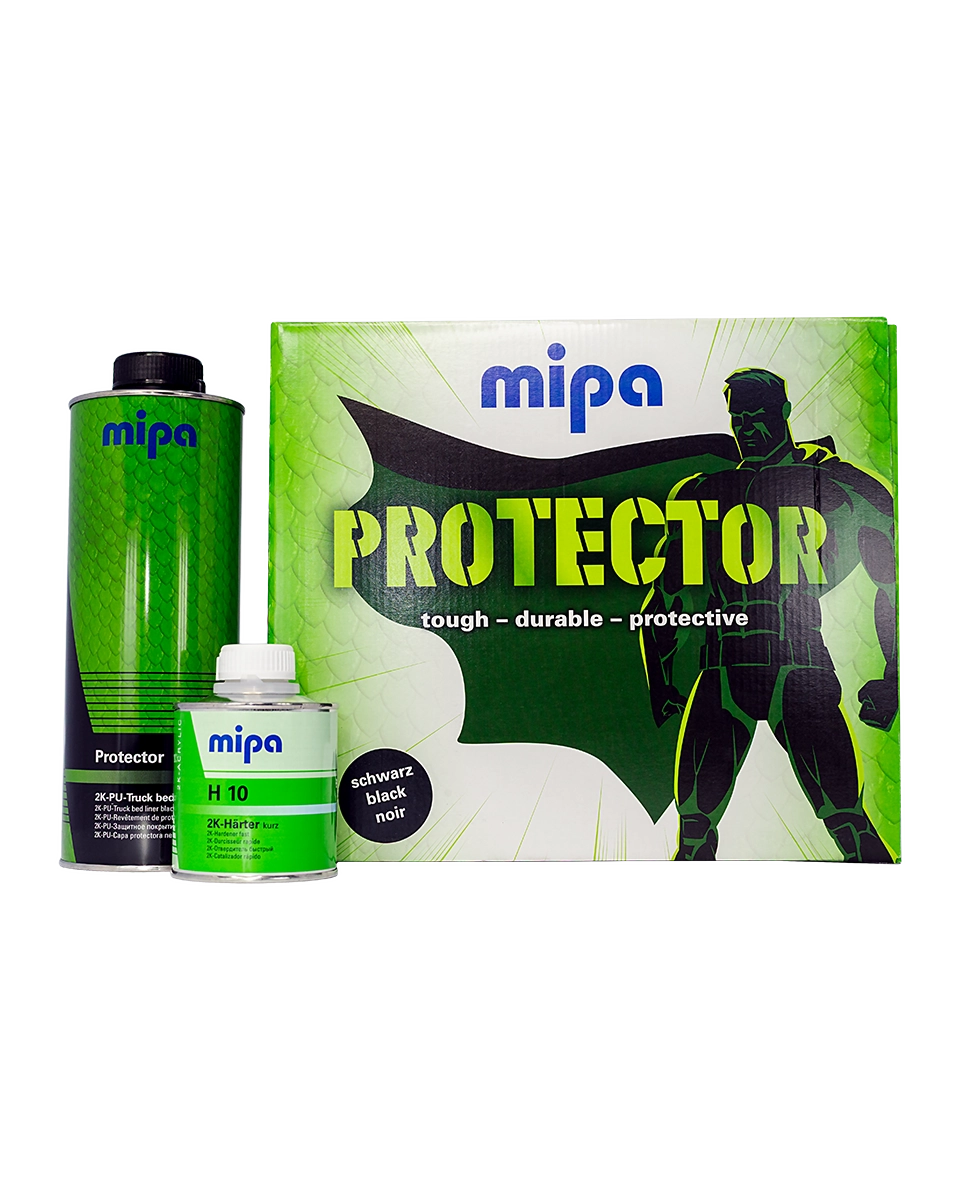 Vopsea texturata Mipa Protector Negru 750ml + Intaritor 250ml