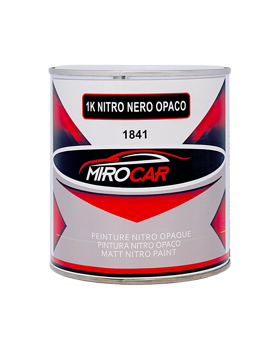 Vopsea Nitro 1K Negru Mat 0.75 L - Mirodur
